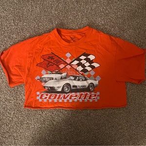 Corvette medium orange crop top